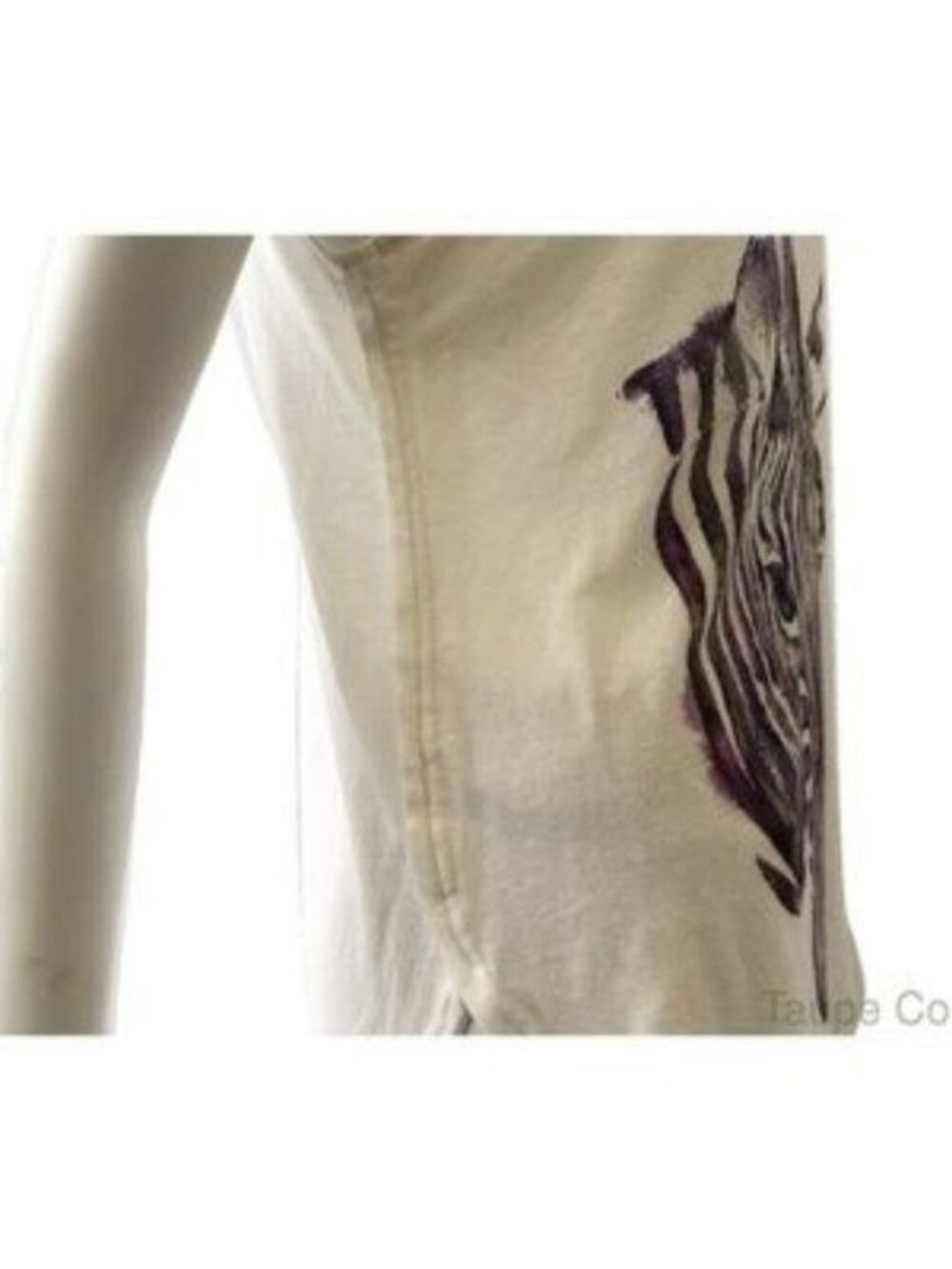 Lucky Brand Ivory Zebra Print Hi-Low Tank Top Soft Lightweight - Picture 3 of 4